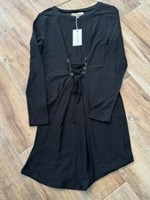 No Comment Women's Long Sleeve T-Shirt Dress Black Size M New