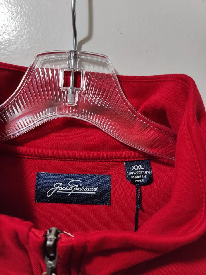 Chaqueta Jack Nicklaus Hombre Roja 1/4 Cremallera Talla 2XL Foto 2 de 2