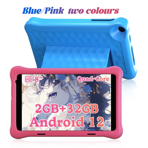 2025 NEU 8" Android 12 für Kinder 3-12, 2GB RAM 32GB ROM Tablet mit Stoßfest - Bild 1 von 13