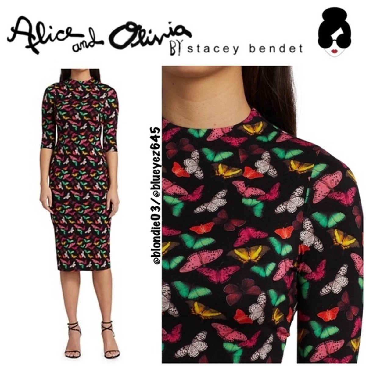 delora knit bodycon dress Alice + Olivia 2 Colour:Floral Pink 25in waist parent-type-pants THE DESSY GROUP -