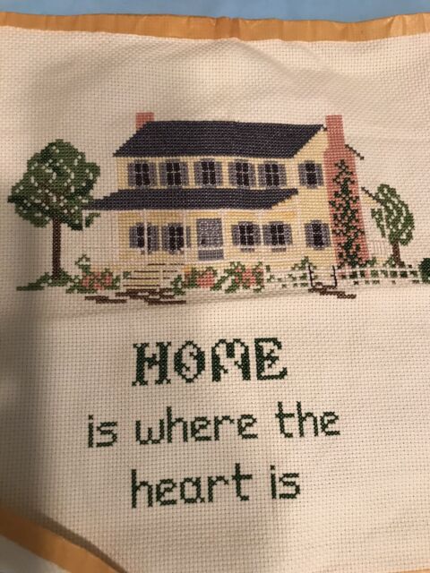 Cross Stitch Home Is Where The Heart Is For Sale Online Ebay