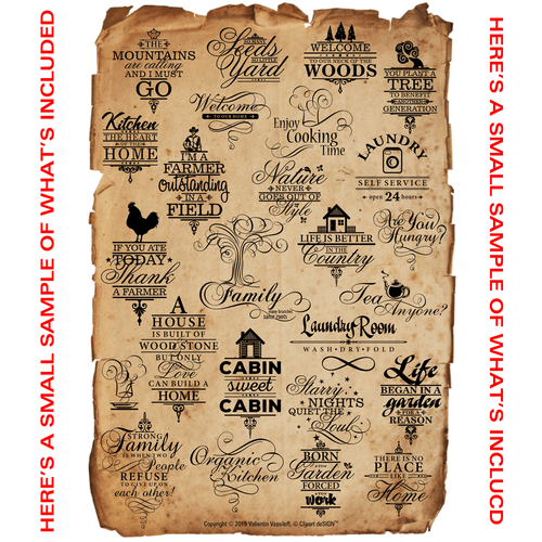WALL ART QUOTES CLIPART-VINYL CUTTER PLOTTER IMAGES-VECTOR CLIP ART GRAPHICS CD - Picture 2 of 8