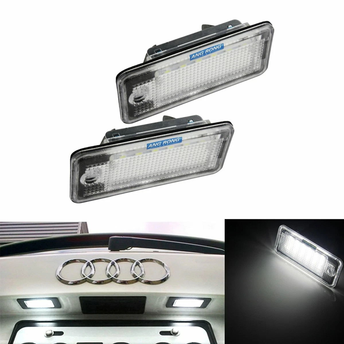 LED license plate lighting for Audi Q7 A4 B6 B7 8E A6 4F C6 A3 8P license  plate