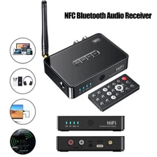 NFC Bluetooth Receiver Adapter For TV Home Stereo Audio 3.5/6.5mm RCA/USB/Remote