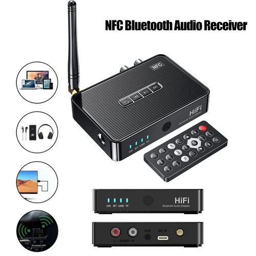 Long Range Bluetooth 5.3 Receiver 3.5mm AUX Audio Adapter For TV Home Stereo USA