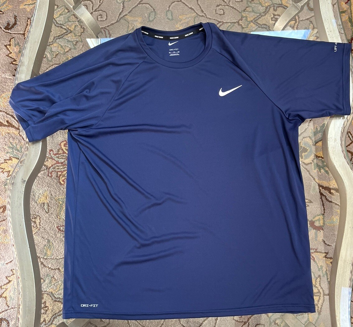 Nike Swim Tee Navy Blue Size XXL Men's BRAND NEW DRI FIT UPF Sun
