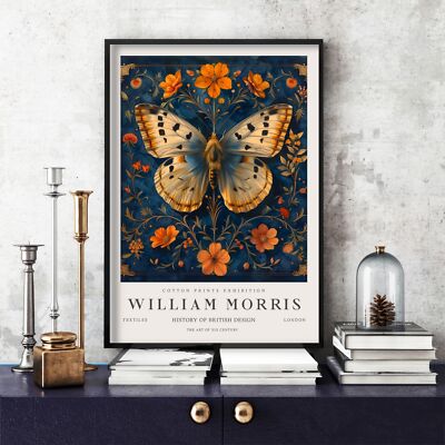 William Morris Druck, William Morris Ausstellung Poster Schmetterling (5c)