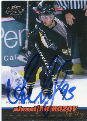 #ad ALEXEI MOROZOV PENGUINS AUTOGRAPH AUTO 99 00 PACIFIC #344 *35993 $2.99