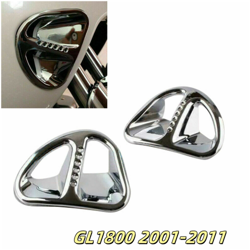 Chrome Air Intake Grills Fairing Fit for Honda Goldwing GL1800 2001-2011 Pair - Afbeelding 2 van 8
