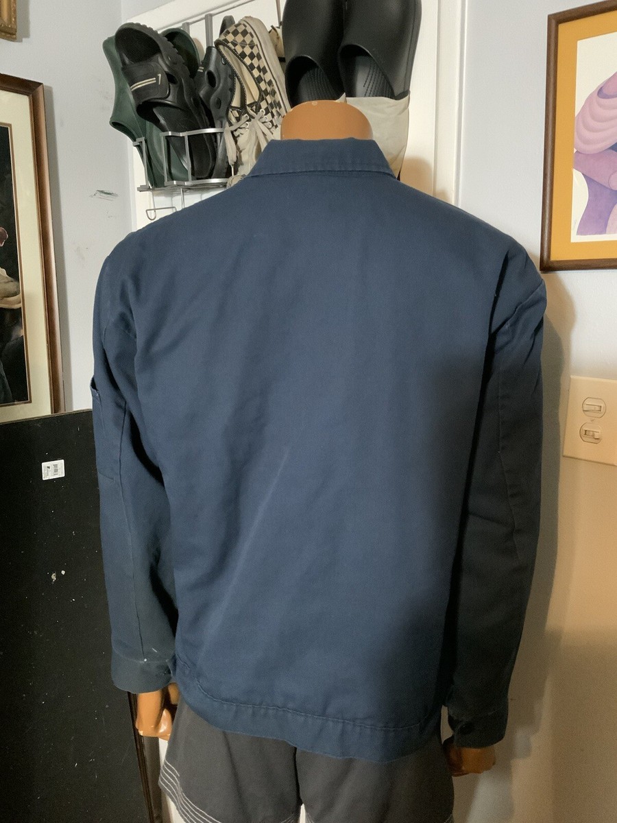 Vintage Red Kap Navy Quilted Lined Mechanic Workwear Trucker