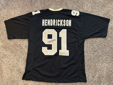 *NICE* Trey Hendrickson New Orleans Saints Autographed/Signed BLACK JERSEY--JSA