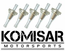 5pcs 1/4" Motorcycle Inline Gas Fuel Filter for Dirt Bike ATV UTV Snowmobile 