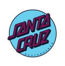 Santa Cruz Other Dot Skateboard Sticker Lt Blue/Burgundy 3"
