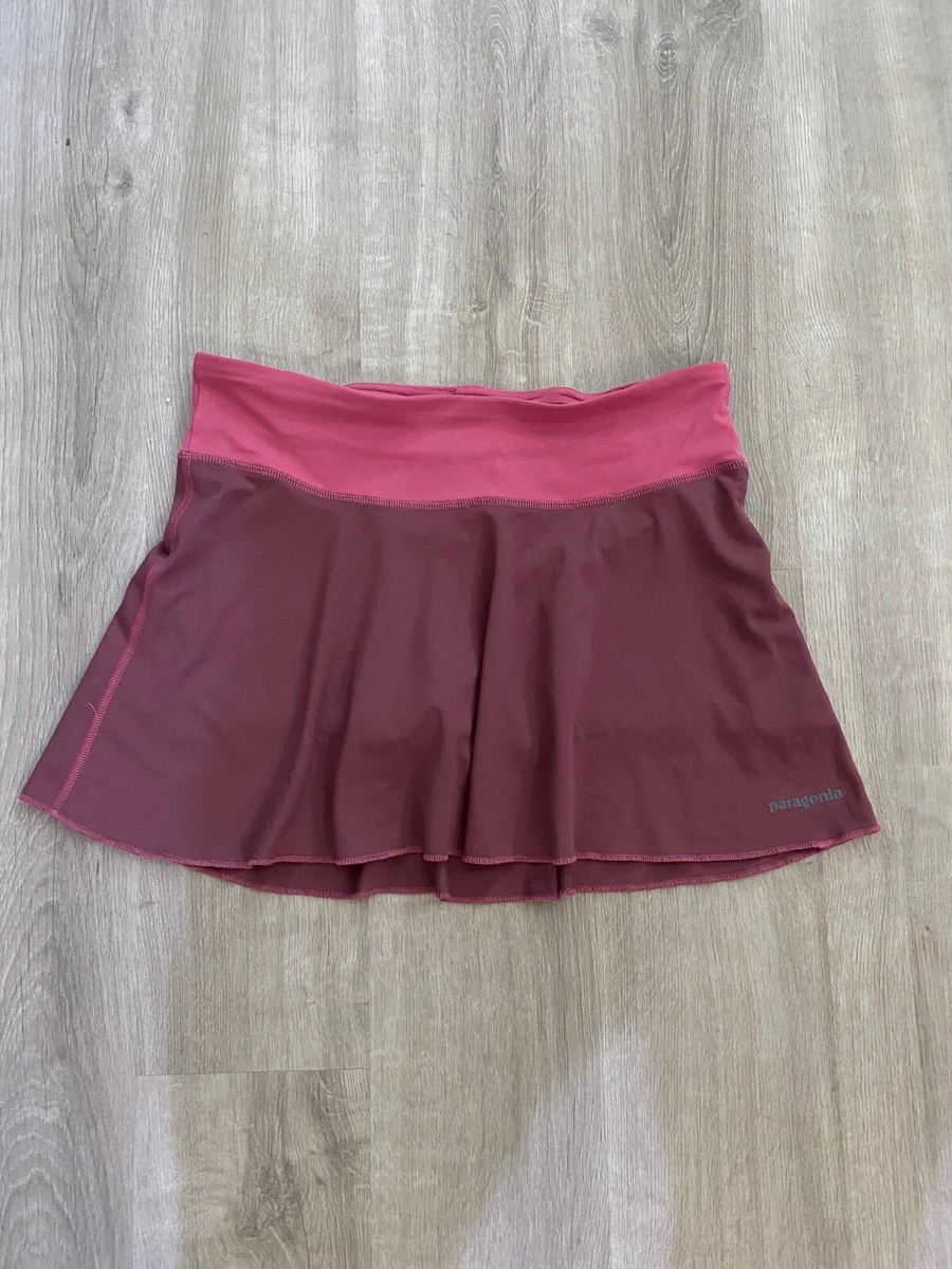 PATAGONIA Small Quick DRY Lined RUNNING Tennis Skirt PURPLE Pink PERFECT