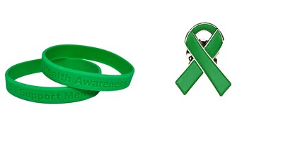 I Support Mental Health Awareness Bracelet & Enamel Pin - High Quality Items