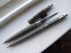 PARKER 75 CLASSIC GREY MATTE BALL PEN 0.5MM PENCIL CHROM TRIM NO STERLING SILVER — photo 2