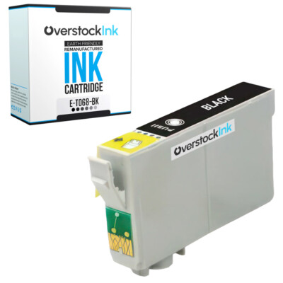 1-Pack Compatible OSI Epson 68 Black Ink Cartridge for Stylus NX615 Workforce 30