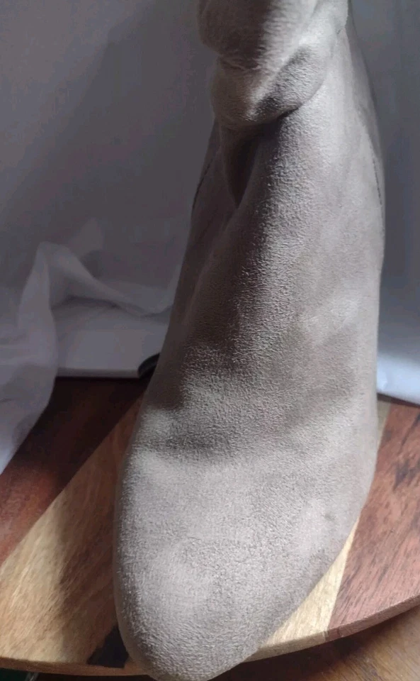 8.5 OLSENBOYE Imitación Gamuza Beige Gris Botines -ShB-B Foto 4 de 4