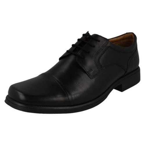 Mens Clarks Formal Lace Up Shoes Huckley Cap Black UK 9