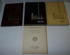 MILLIKEN UNIVERSITY Decator Illinois Yearbook Lot: 1945 1946 1947, Millidek