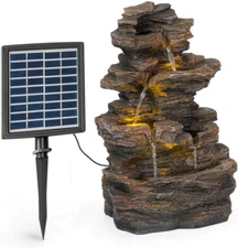 Messina Solar Powered Water Fountain for Garden, Indoor and Outdoor Fountains, W