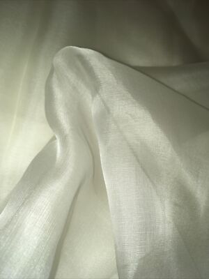 White Sheer Silk Organza 62'' Wide made in italy wedding veil etc