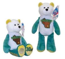  30 Limited Treasures Wisconsin State Quarter Collectible Plush 9" Bear