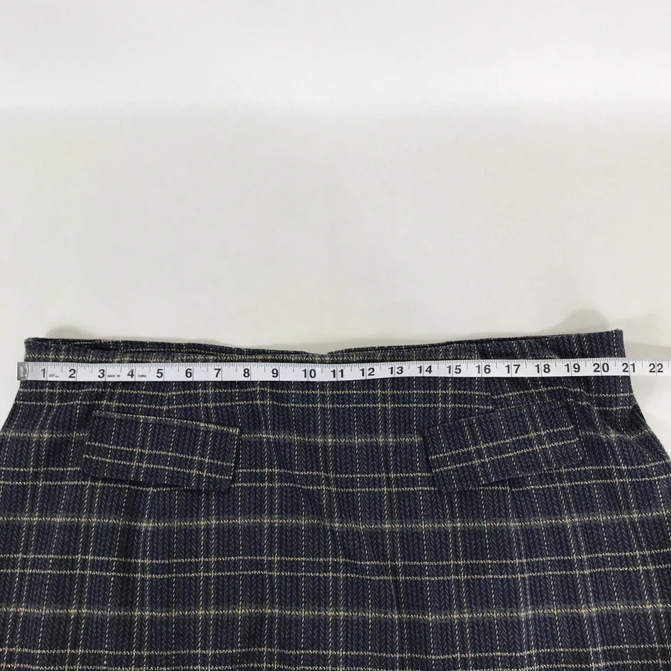 ModCloth Sweet Silver Linings Plaid Mini Skirt Women's Plus Size 2X Zip A-Line - Image 4 of 4