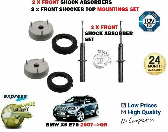 FOR BMW X5 E70 20072012 2x FRONT SHOCK ABSORBER SET + 2x TOP STRUT