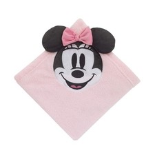 Disney Minnie Mouse Super Soft Baby Blanket with Corner Applique 3D Ears  Bow
