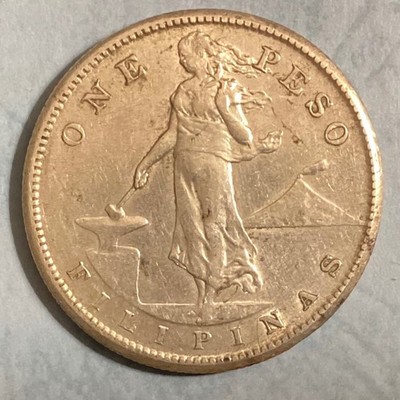 1908 S US Philippines One Silver Peso