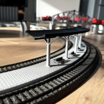 H0 h0 scale Staion platform modern 4 seat benches set of 10 Model Railroads