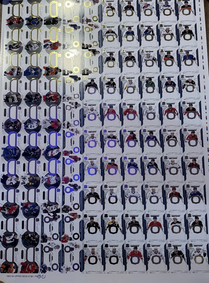 2017 UD The CUP Uncut Sheet Signature Materials *DUAL OVECHKIN MCDAVID CROSBY - Image 3 of 4