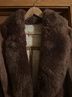 Woman’s long Brown Leather, Suede Coat with Fur collar by Juan Sebastian. — photo 5