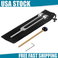 128Hz Healing Tuning Fork with Silicone Hammer Sound Therapy Musical Instrument 