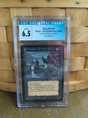 Bog Wraith Magic The Gathering 1993 Limited Edition Alpha CGC EX/NM+ 6.5