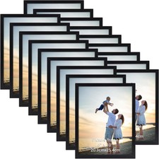 18-Pack 8x10 Black Picture Frames Set for Wall  Table Display, Stylish Design