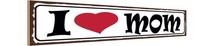 Holzschild 10X46 Cm I Love Mam Mama Deko Geschenk Holz Schild