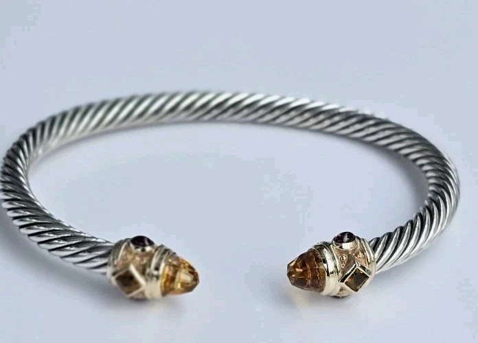 David Yurman Citrino, Granate Rodalita y Oro 14K PEQUEÑO  Foto 2 de 4