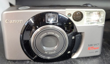 Canon Sure Shot 105 Zoom Date 35mm Point Shoot Auto Focus Flash Date w/Case