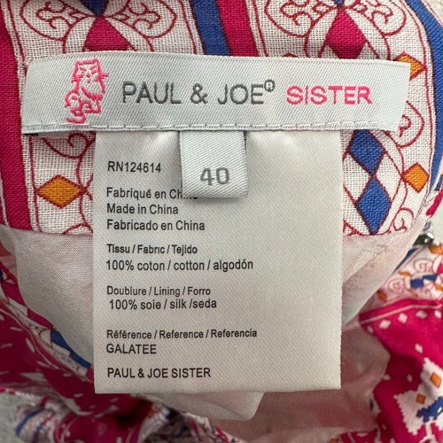 Paul & Joe Sister Womens Boho Pink Batik Pattern Sarong Style Mini Skirt 40 US 8 - Picture 2 of 11