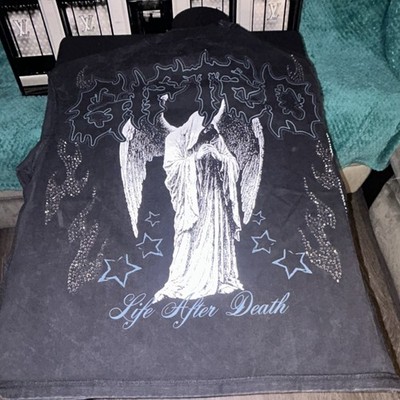 GFTD LA Men's Black Angel Graphic T-Shirt Life After Death Regular Fit