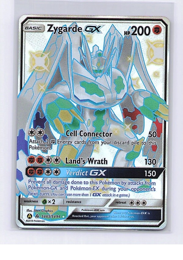 Zygarde GX SV65/SV94 Shiny GX Rare Hidden Fates Shiny Vault Pokemon Near Mint