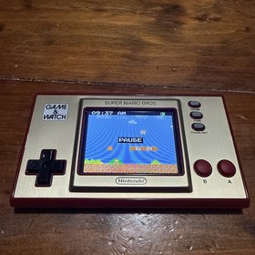 Nintendo Game & Watch Super Mario Bros Handheld Console Clock - Tested