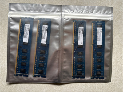 LOT OF (4) Elpida 2GB 2Rx8 PC3-10600U RAM MEMORY EBJ21UE8BDF0-DJ-F - HOT DEAL