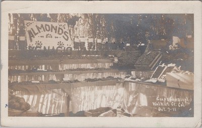 Almonds Fruits Grape Carnival Walnut Creek CA 1912 RPPC Real Photo Postcard