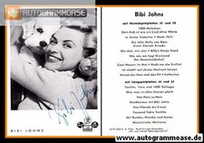 Schlager | Bibi JOHNS | 1956 "1000 Mélodies" (Portrait SW) Réel