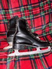 Vintage Ice Skates Black Size Youth 4 Winter Home Decoration Good Condition