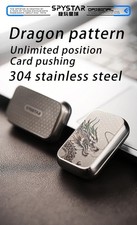 EDC Mechanical Metal Fidget Toy Magnetic Card Push Spinner Stress Relief Gadge