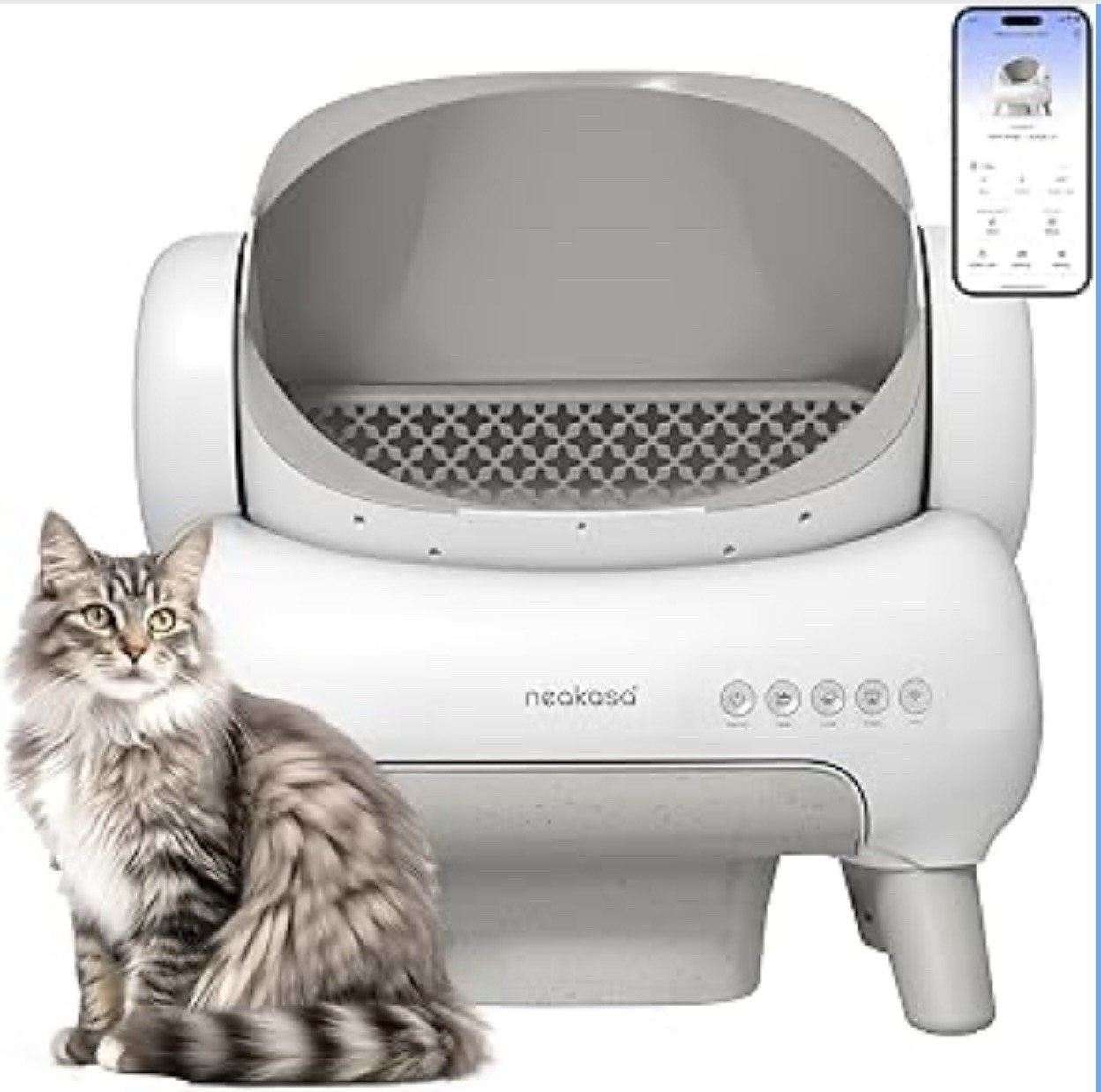 Neakasa M1 Plus Lite Open-Top Self Cleaning Cat Litter Box,w